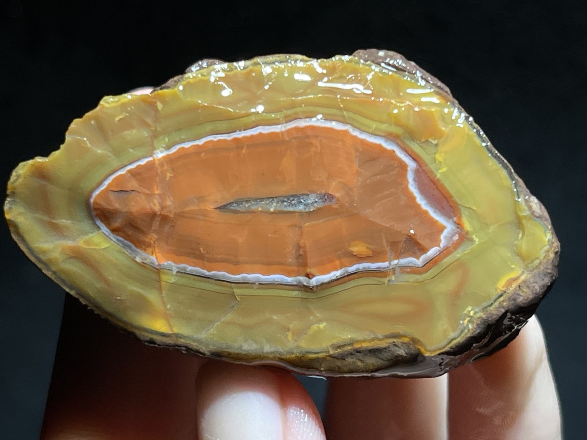 Natural 15 half Rough Chinese Agate crystal geode Achat Nodule Hebei 615g AA11