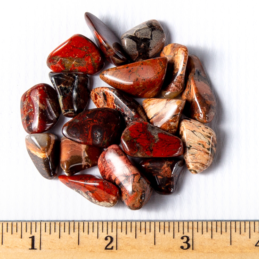 1/2 lb Tumbled Brecciated Jasper Gemstone Crystals 90-110 Stones Rock Specimens
