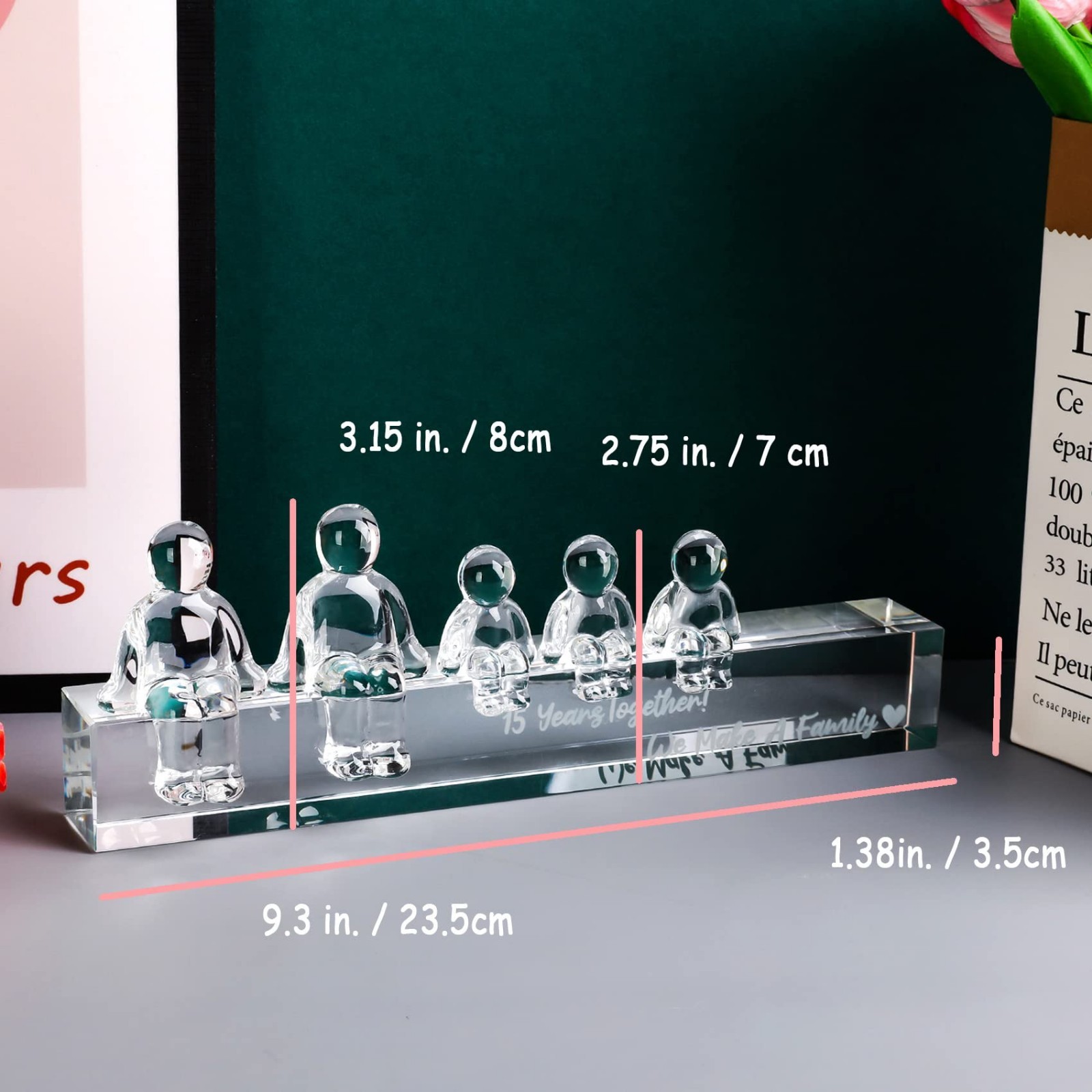 Personalized Crystal 15th Anniversary Gifts for Him & Her – Unique Keepsake for