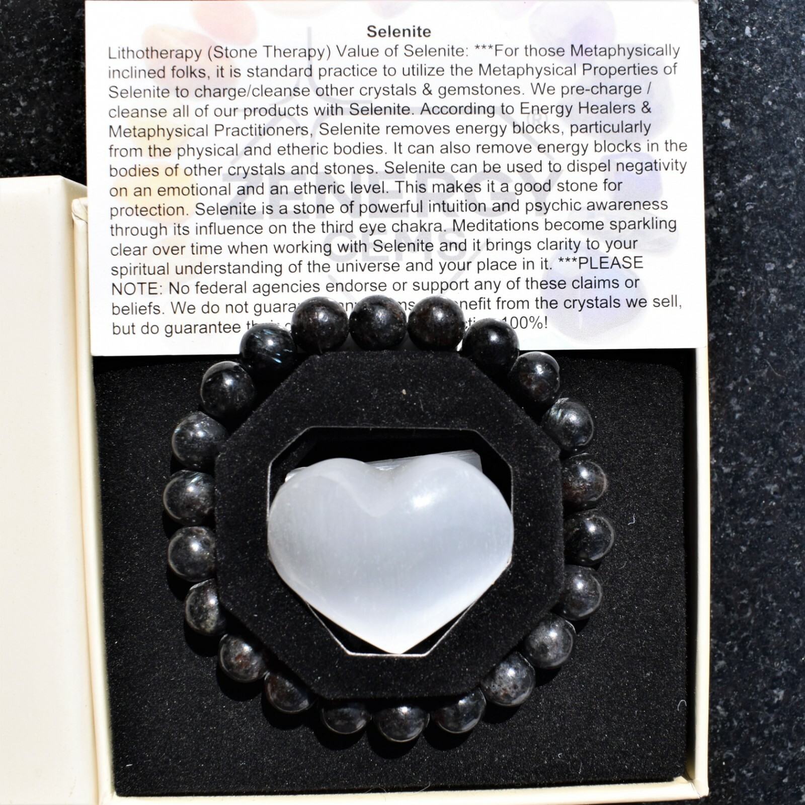 CHARGED RARE Fireworks Flash Astrophyllite Crystal 8mm Bead Stretchy Bracelet