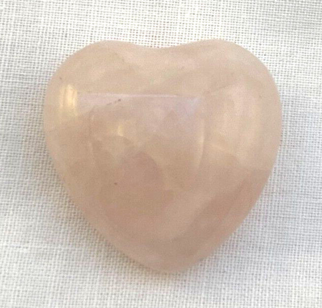 Rose Quartz Heart Pink Natural Stone Talisman Pocket Charm Gift Valentine’s Day