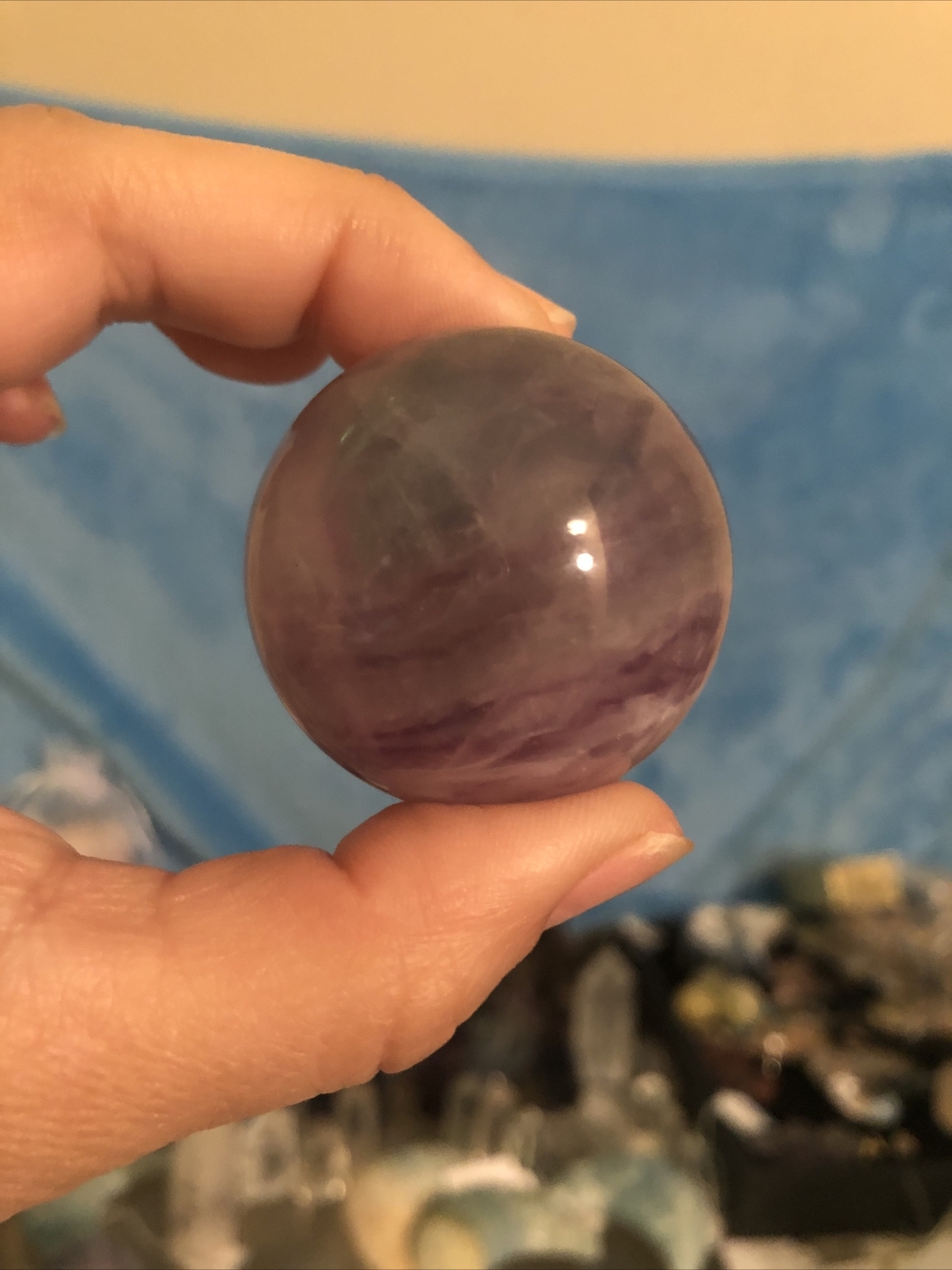 Rainbow Fluorite Sphere With Stand Rainbow & Stand 117g 1.6” 35mm