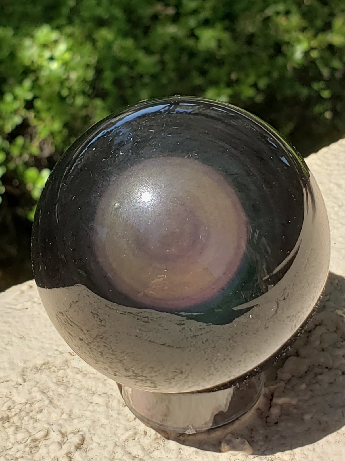 2.4″ Rainbow Obsidian Crystal Sphere Orb Ball, 289g or 10.2 oz
