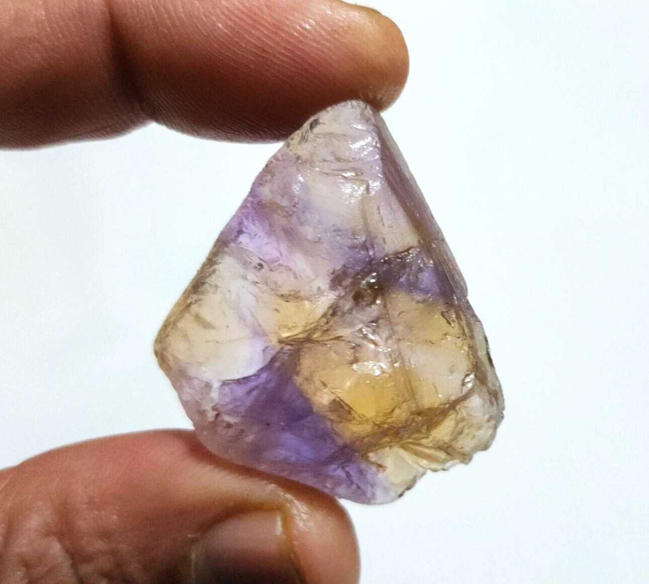 Unique A+ Yellow And Purple Ametrine Raw 107 Crt Ametrine Rough Loose Gemstone
