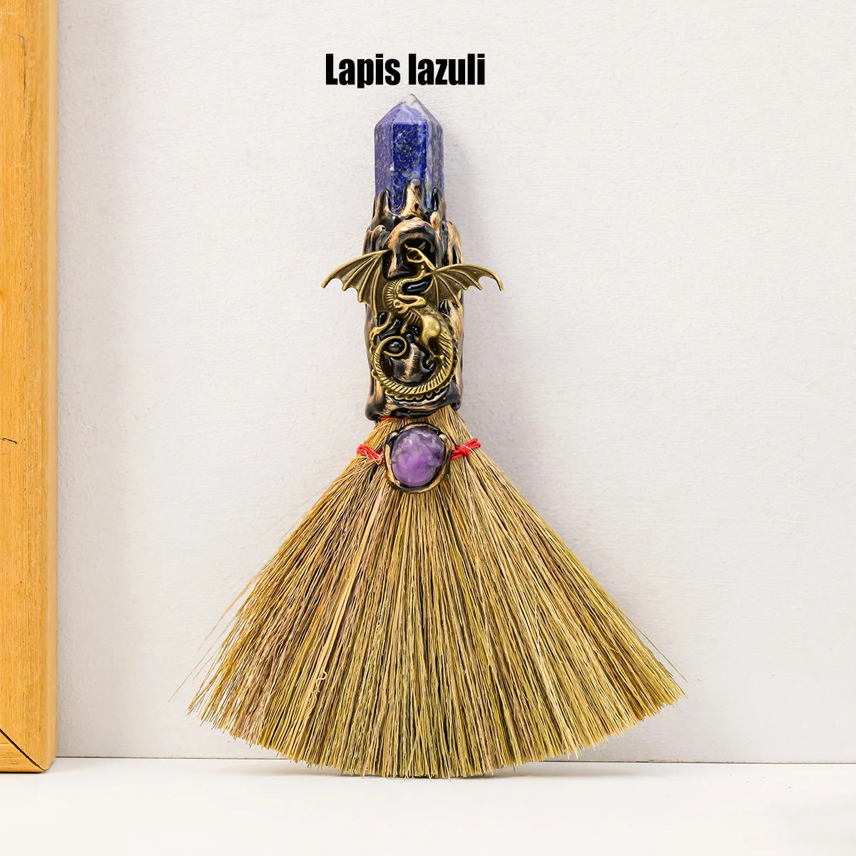 Natural Amethyst Crystal Single Pointed Magic Broom Purifying Energy Home Gift