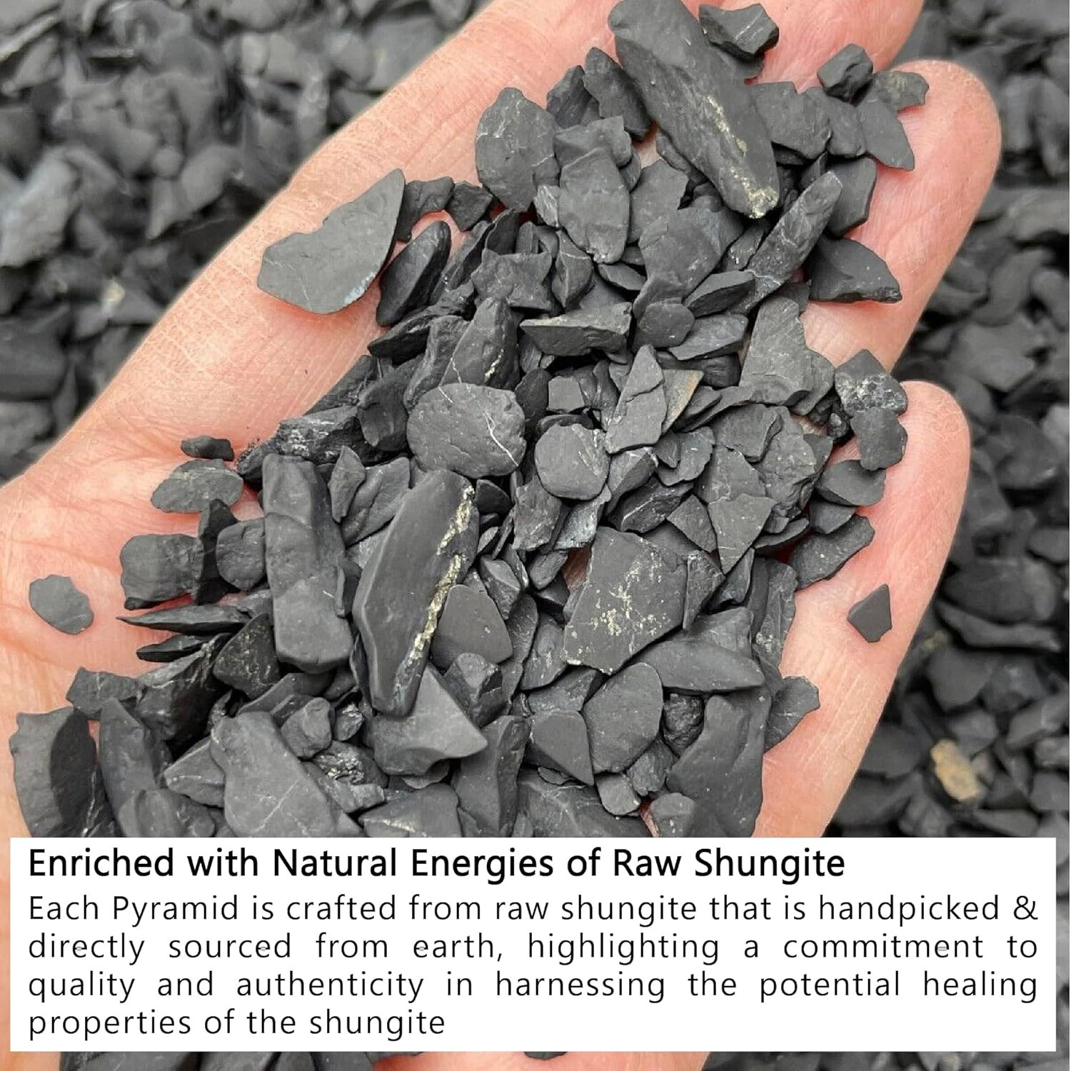 Shungite Orgonite Pyramid for Energy Cleansing, Protection, Grounding Energy, Sp