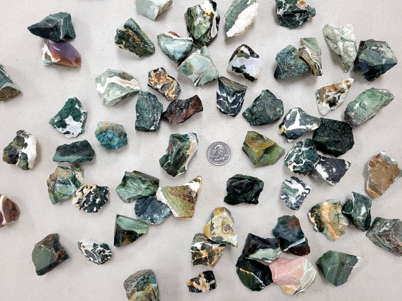 Indian Turquoise AKA Green Sardonyx Raw Rough Crystal Stones Bulk Natural Gems