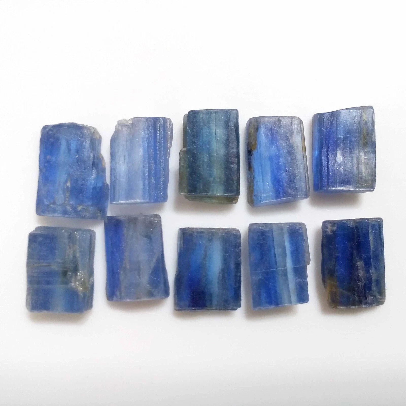 Beautiful Blue Kyanite Raw Shards 10 Piece Lot Rough 9-10 MM For Jewelry Making