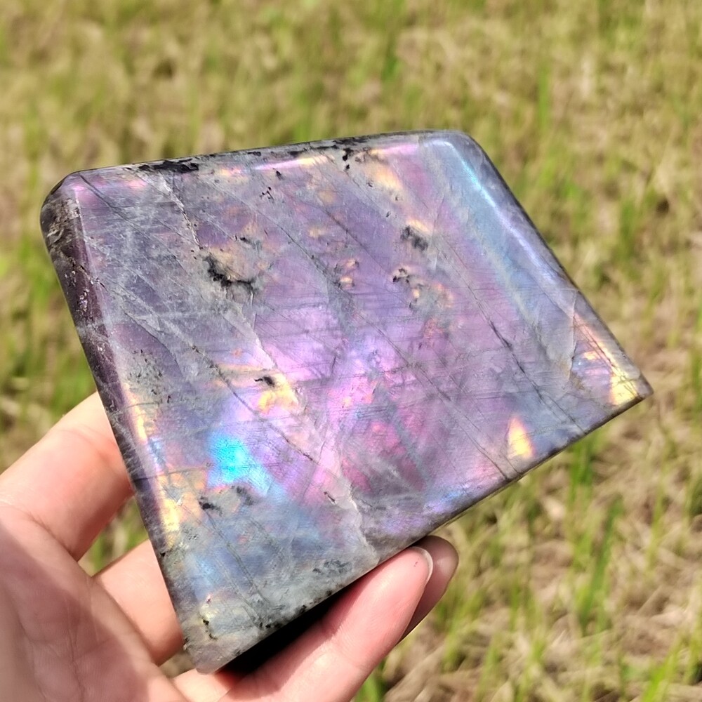 AAA+Natural Labradorite Quartz Crystal Spectrolite Mineral Specimen Healing 694g