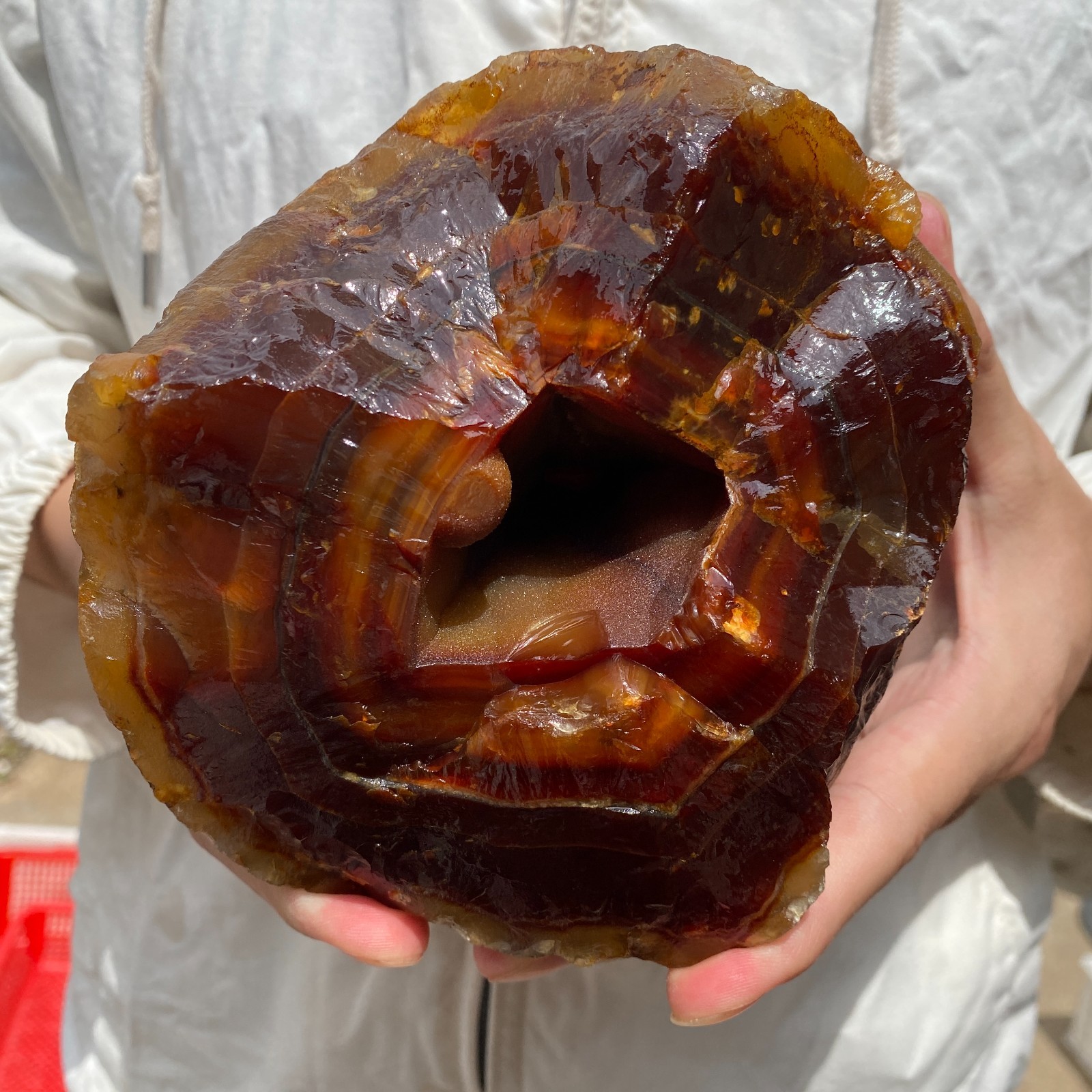 5.7lb Natural colorful striped agate crystal rough mineral specimen Brazil