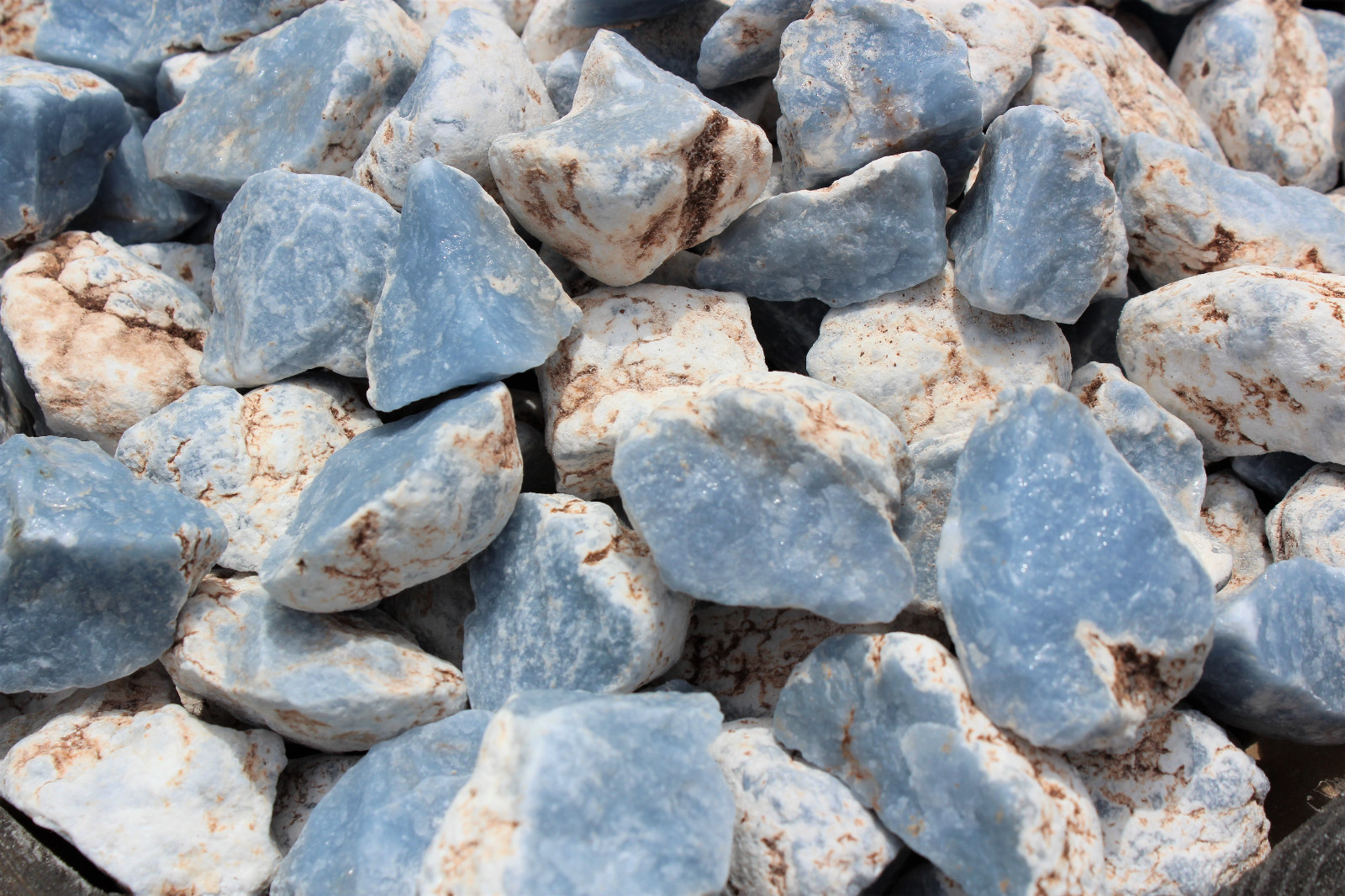 1 Piece Blue Rough Natural Angelite Crystal Stone Raw Specimen Mineral Peru