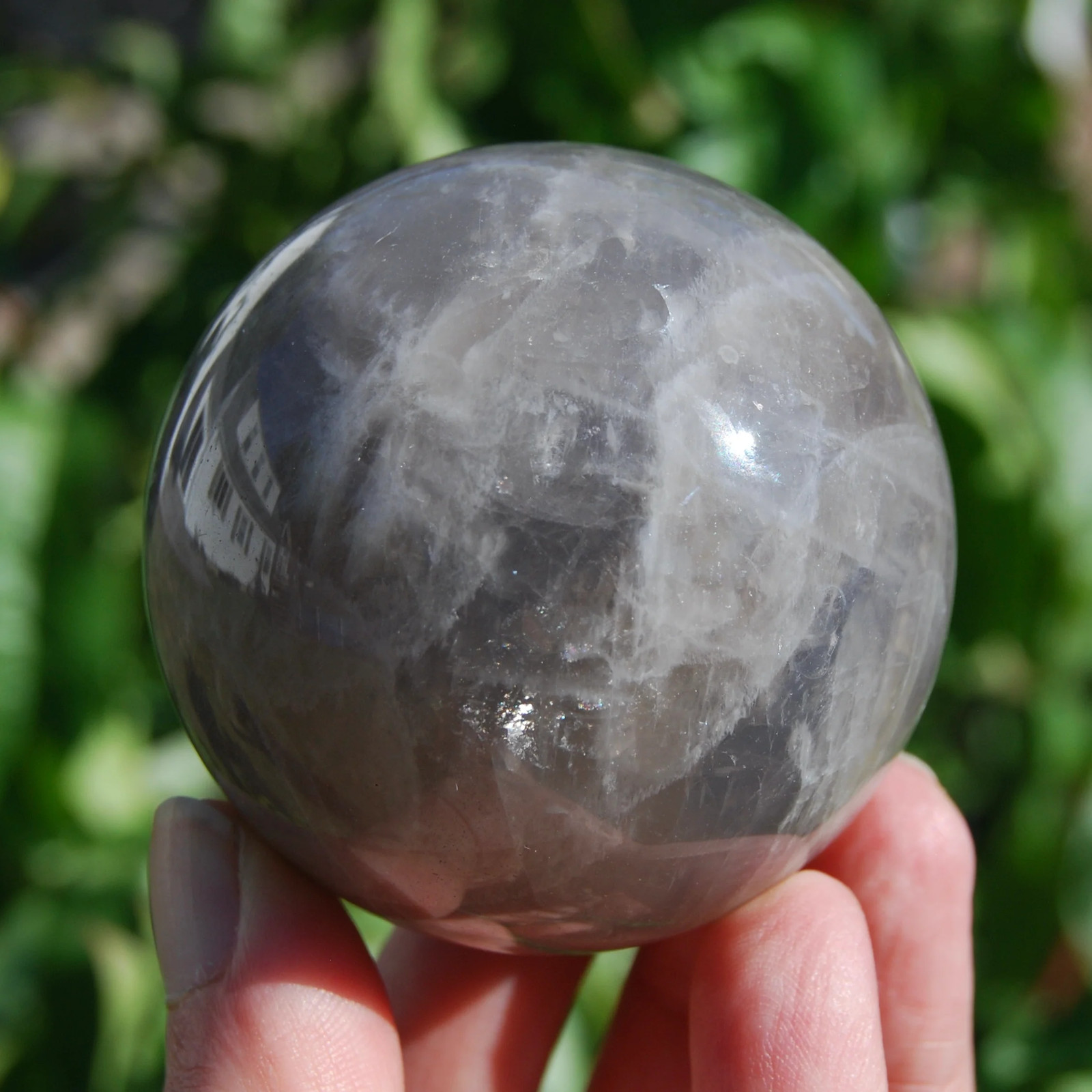60mm 285g Blue Rose Quartz Crystal Sphere, Universal Love, Brazil