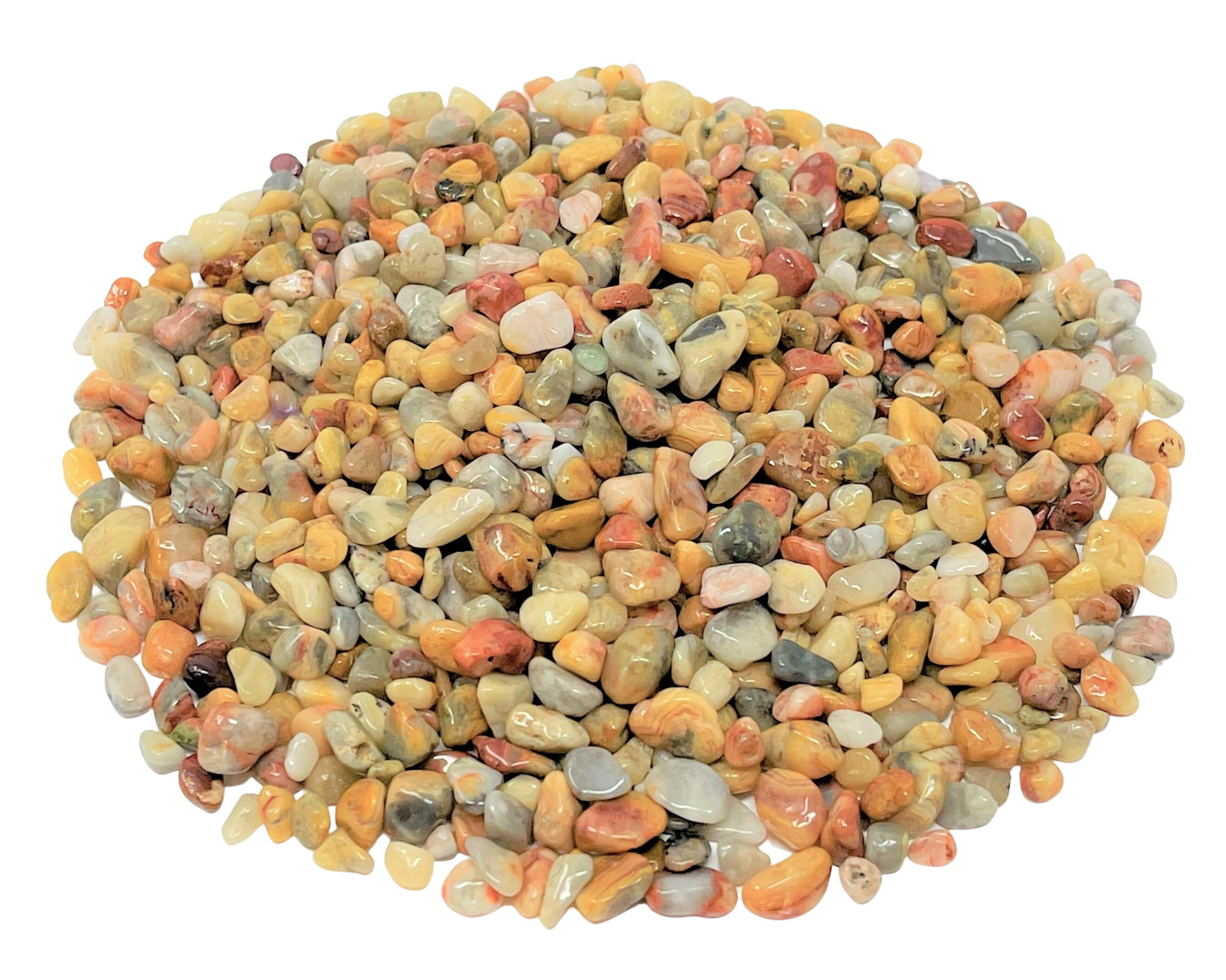 Crazy Lace Agate Semi Tumbled Gemstone Mini Chips 5-8 mm, A Grade Wholesale Lots