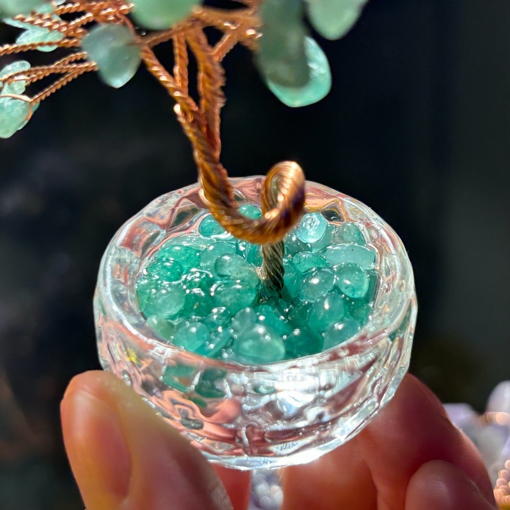 DIY Aventurine Quartz Gemstone Tree , Crystal for Positive Energy, Money Tree