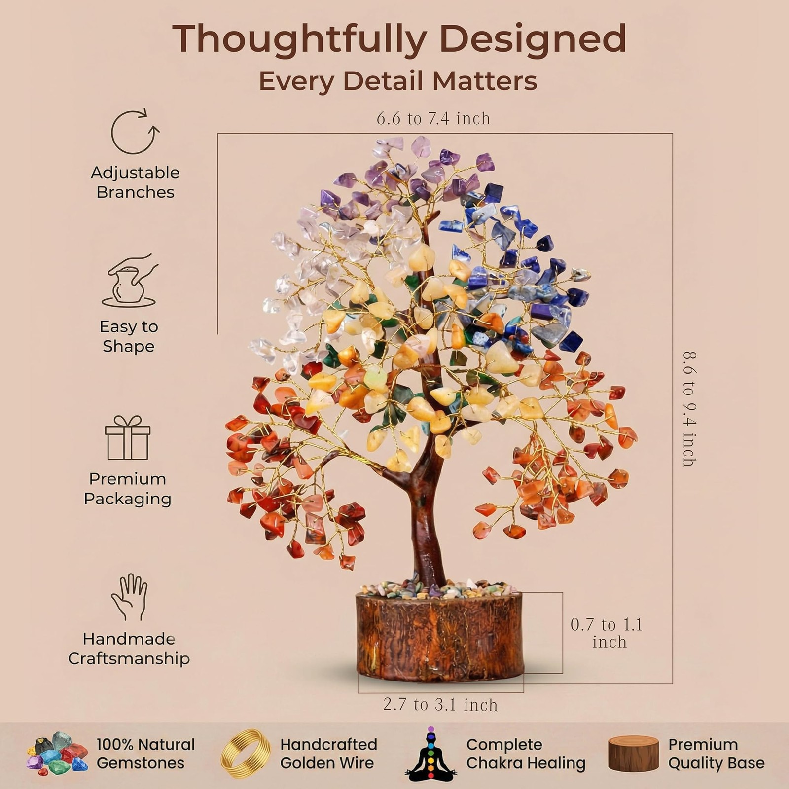 Chakra Tree of Life Birthday Gifts for Women, Mom, Sister, Friends, Handmade …