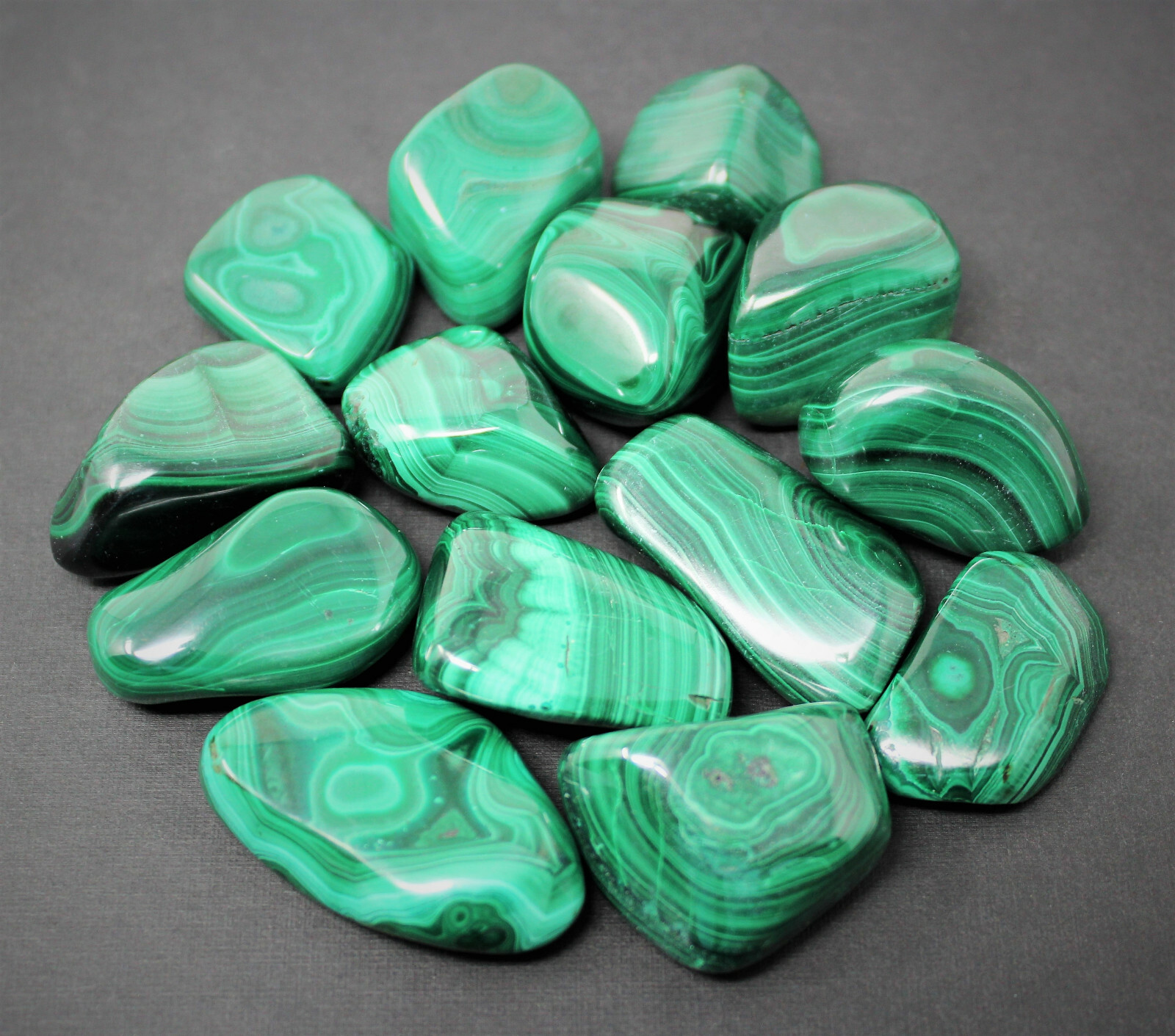 Bulk 1/2 lb Malachite Tumbled Stone: Crystal Healing Gemstone (1/2 Pound, 8 oz)