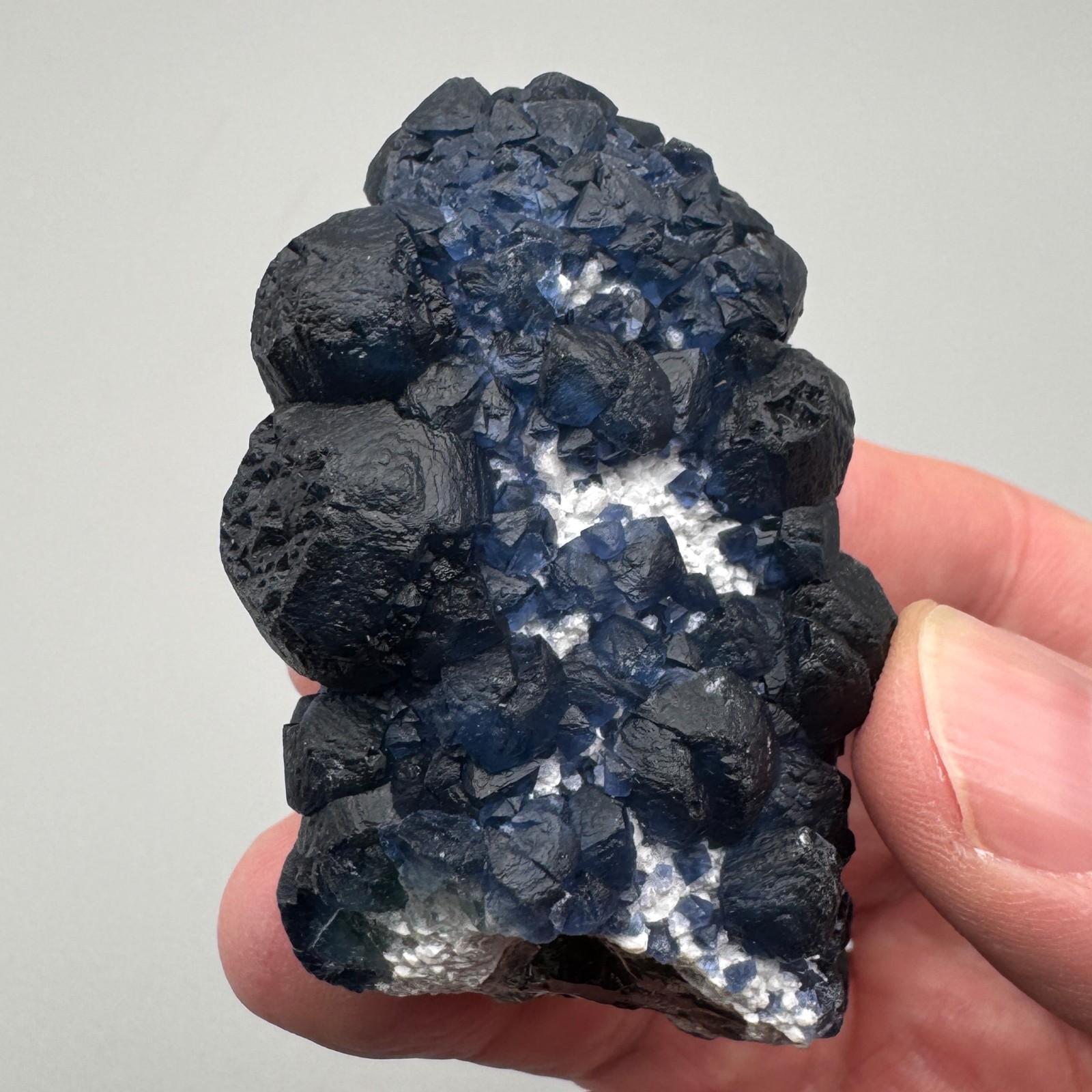 Blueberry Fluorite & Quartz from Inner Mongolia, China – Fine Mineral Specimen