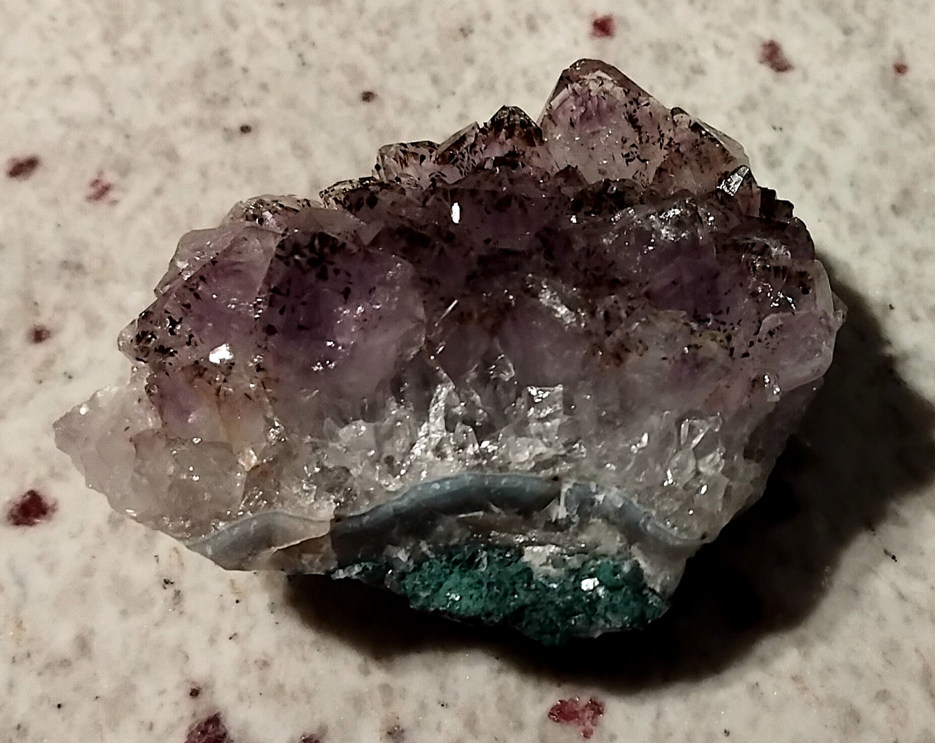 Natural Amethyst Crystal Specimen with Goethite Inclusions – 159g 7.5×5.5×3.5cm