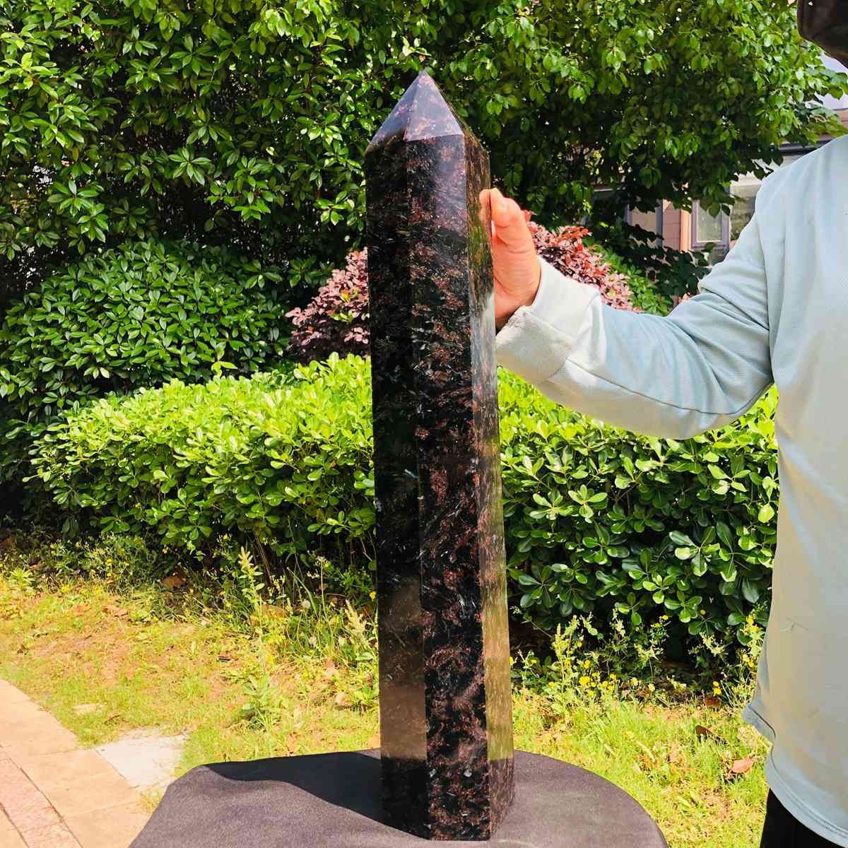 17.2LB Natural Fireworks Stone Obelisk Quartz Tower Crystal Wand Point Healing
