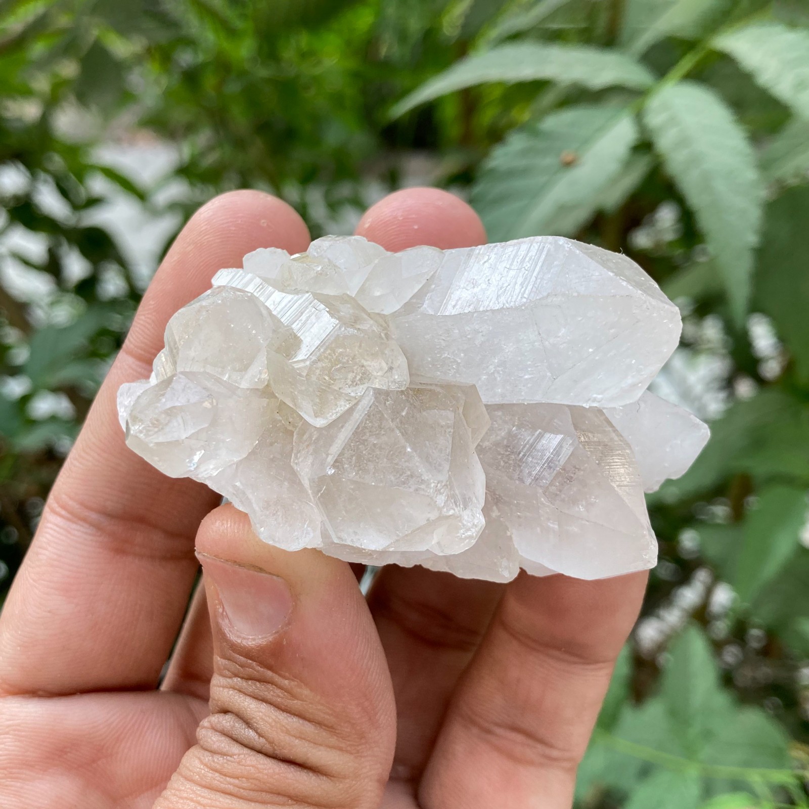white with lite pink himalayan samadhi quartz 0.187 lbs small healing crystal