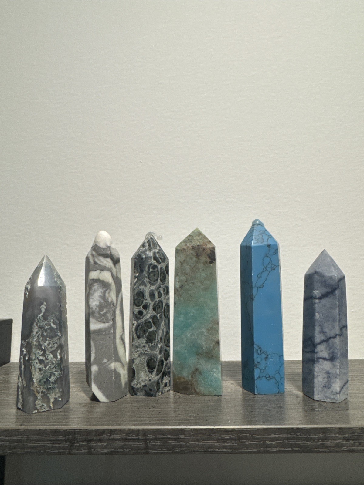 Crystal Tower Set Of 6 Mixed Materials