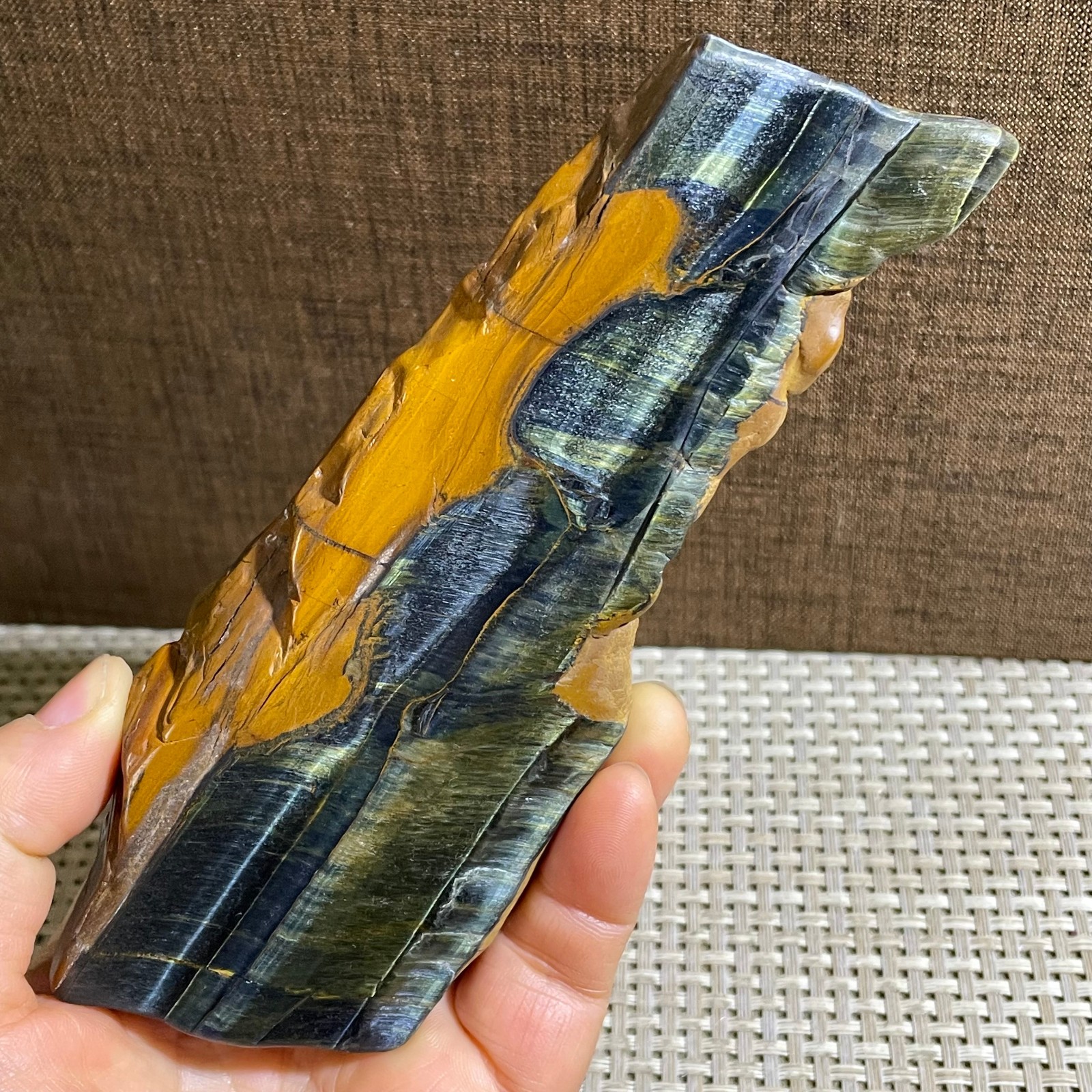 255g Natural tiger’s-eye Rough Raw Stone Rock Specimen Reiki healing