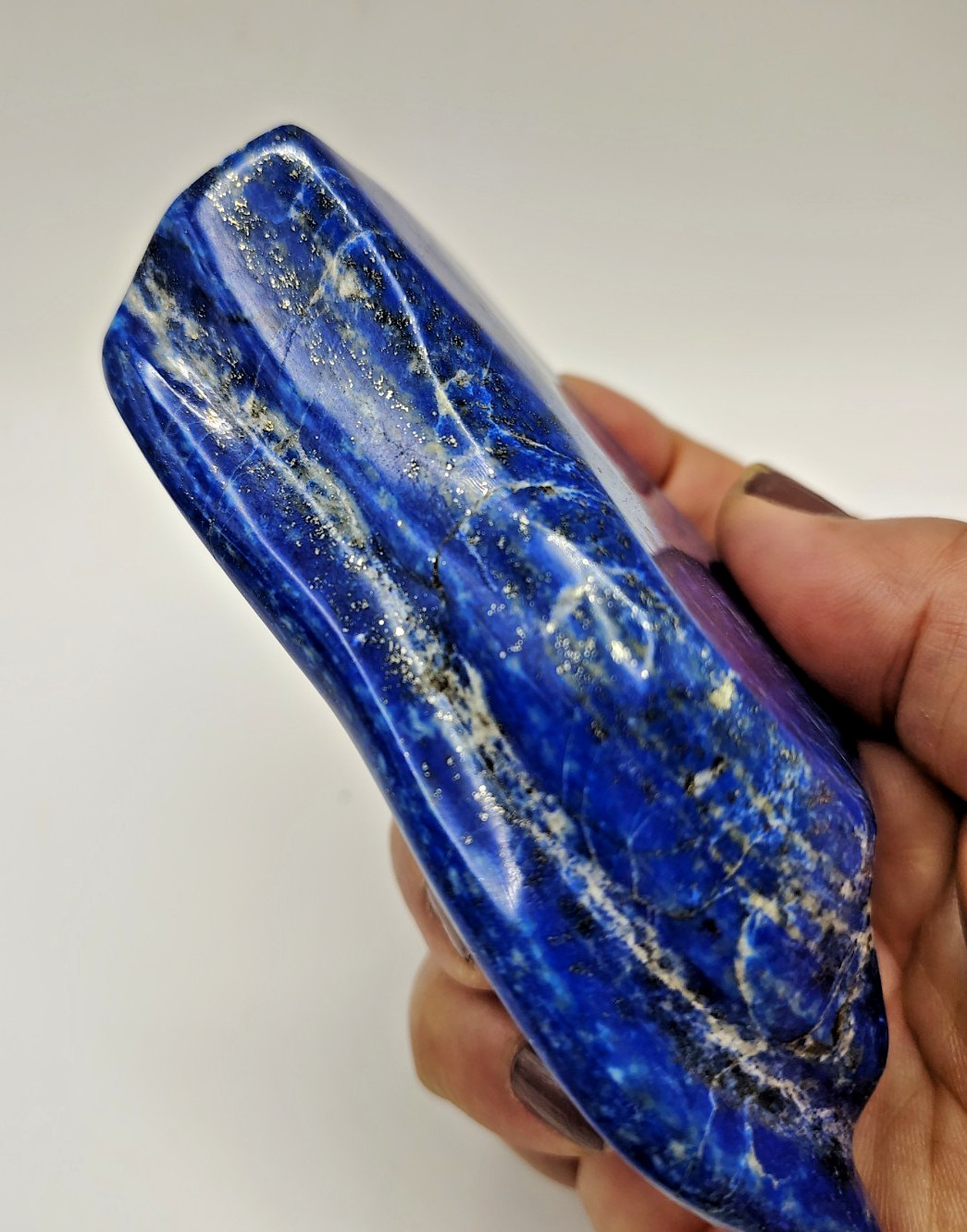 Polished Lapis Lazuli Mineral Specimen Stone Crystal Freeform 286.51g Gemstone