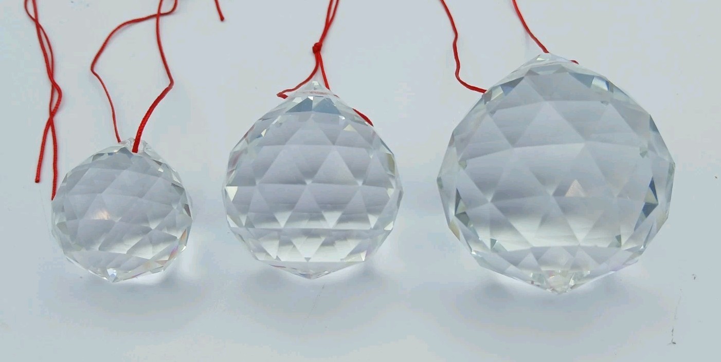 3 Pieces Amlong Crystal Clear Suncatcher Crystal Ball Prisms 30 40 50mm