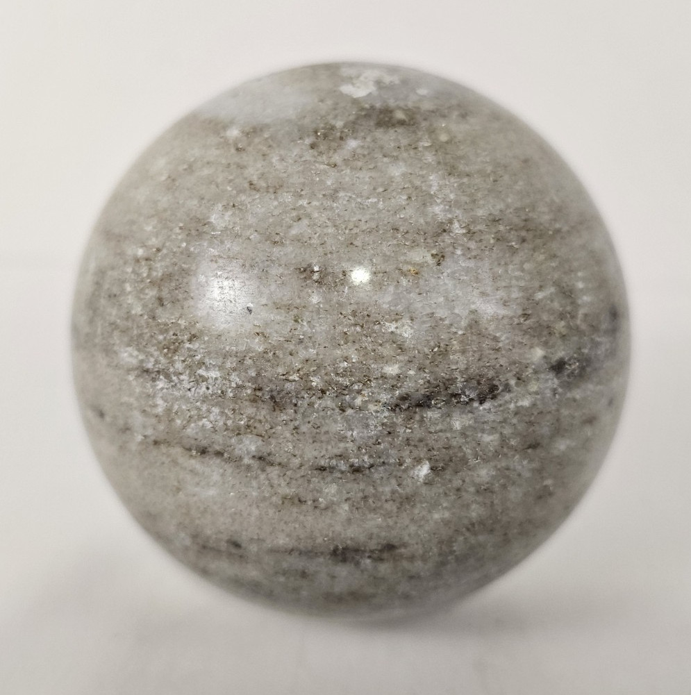 3.75” Natural Marble Granite Stone Decorative Ball Gray Paperweight Decor 3.1LB
