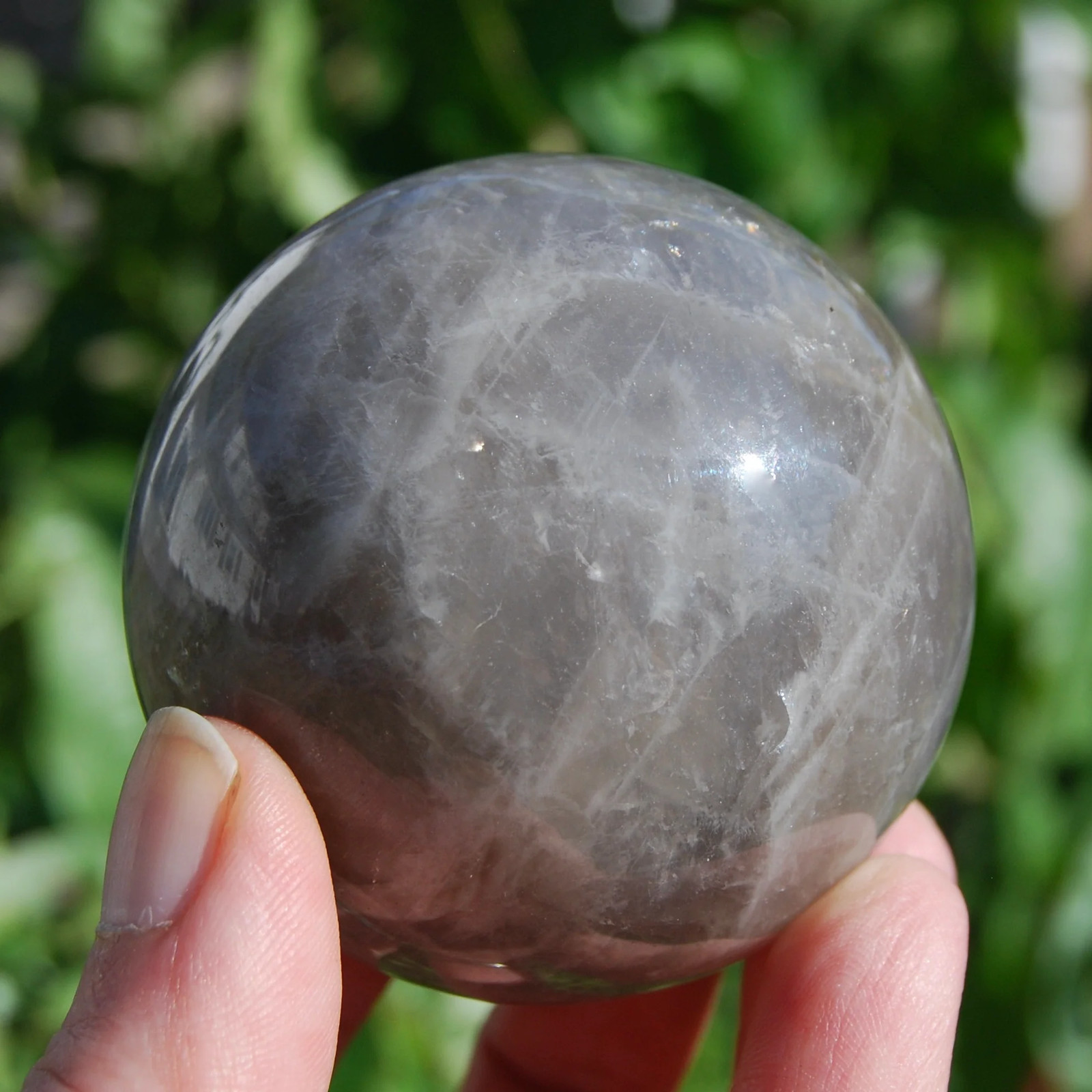60mm 285g Blue Rose Quartz Crystal Sphere, Universal Love, Brazil