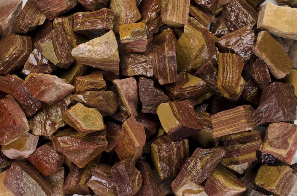 1 lb Brown Stripe Jasper Rough Stones – Natural Crystal Mineral Rock Tumbling