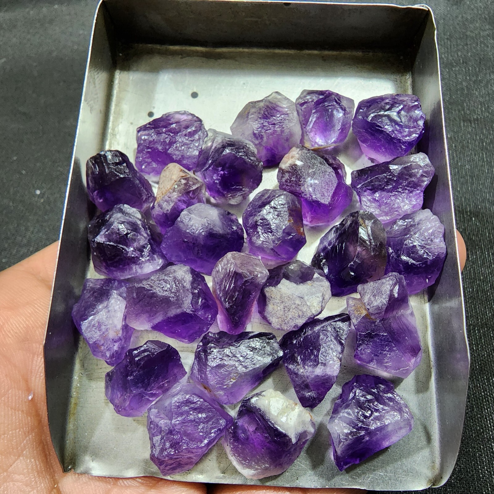 Natural Raw Amethyst Crystal Rock Size 15-20 MM Approx Bulk Lot Amethyst Rough