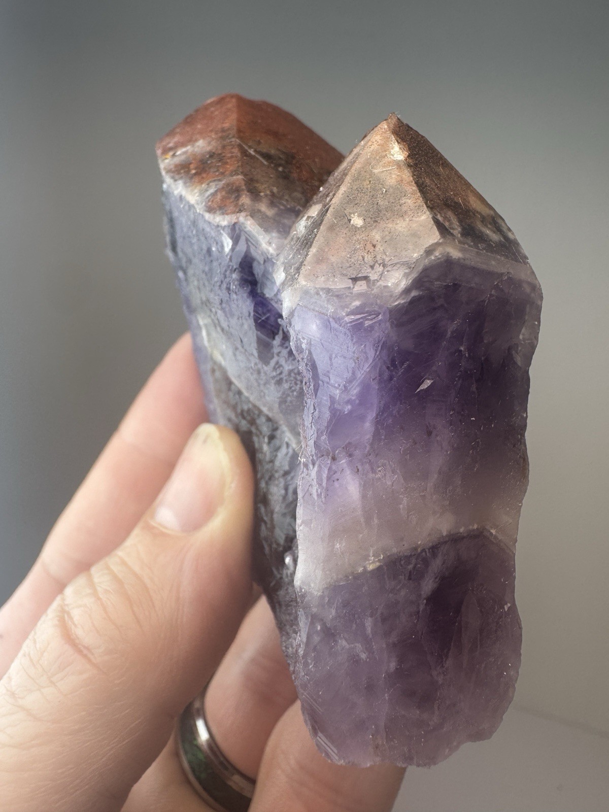 AURALITE 23 Hematite Red Cap Boreal Chevron Amethyst Quartz Crystal Canada