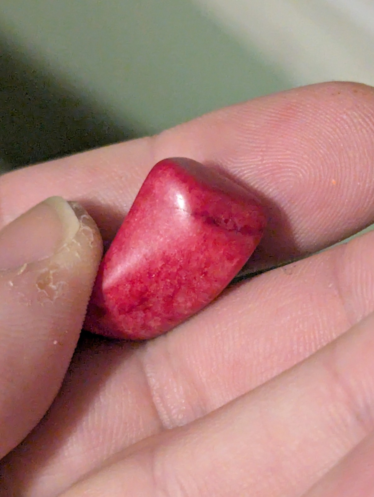 Small Beautiful Irregular Shaped Magenta Red Stone