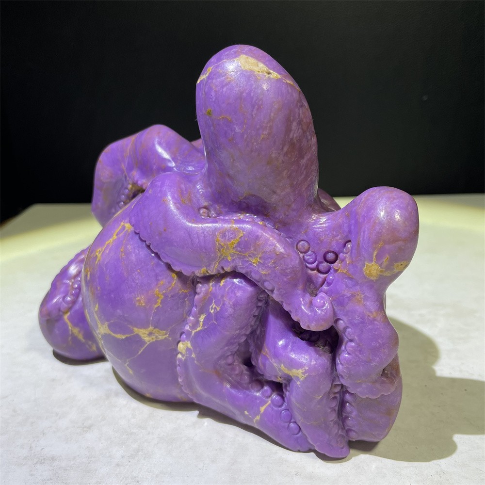 3.1LB 5.7″Top A++ Phosphosiderite Octopus Skull Crystal Reiki Heal Decor Carving