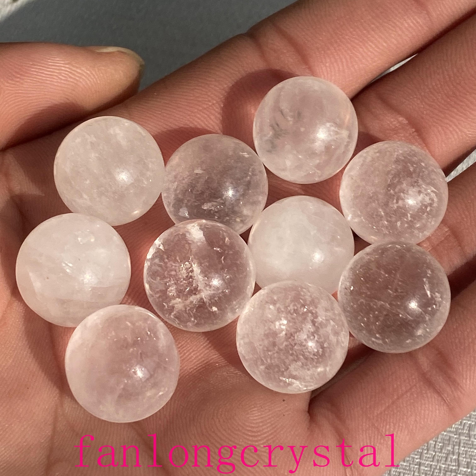 10pcs Natural Clear crystal Ball Quartz Crystal Sphere Polishing Healing 15mm+