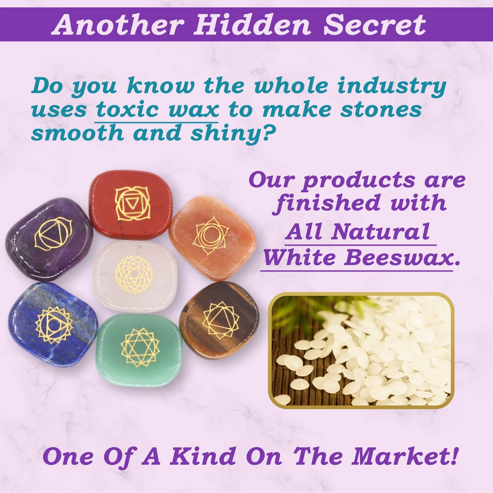NatureWonders All Natural Chakra Stone Set with Information Brochure & Travel…