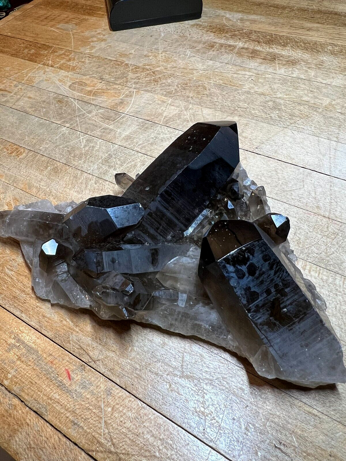 Smoky Quartz Crystal Gemstone Floater Laser Multi Point Cluster Specimen 006