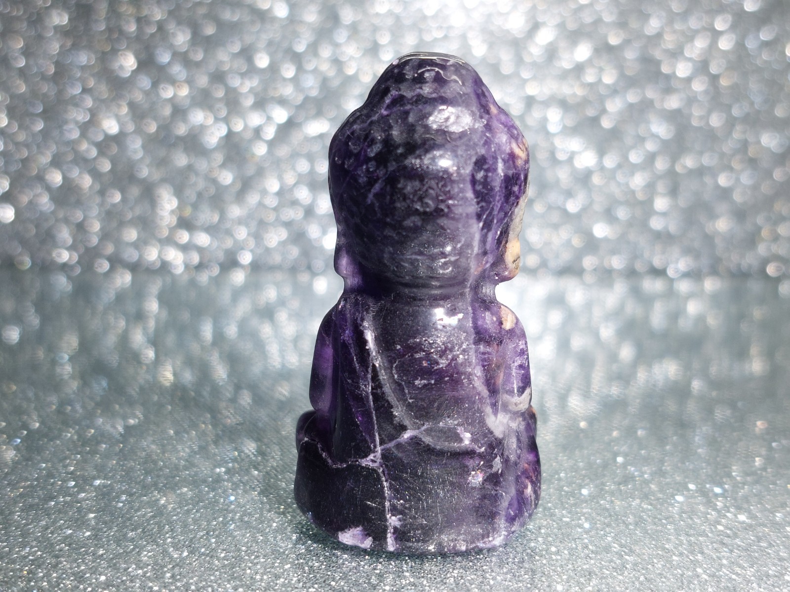 Fluorite Crystal Bundle Includes Buddah, Slab Necklace & Tumble | UV Reactive