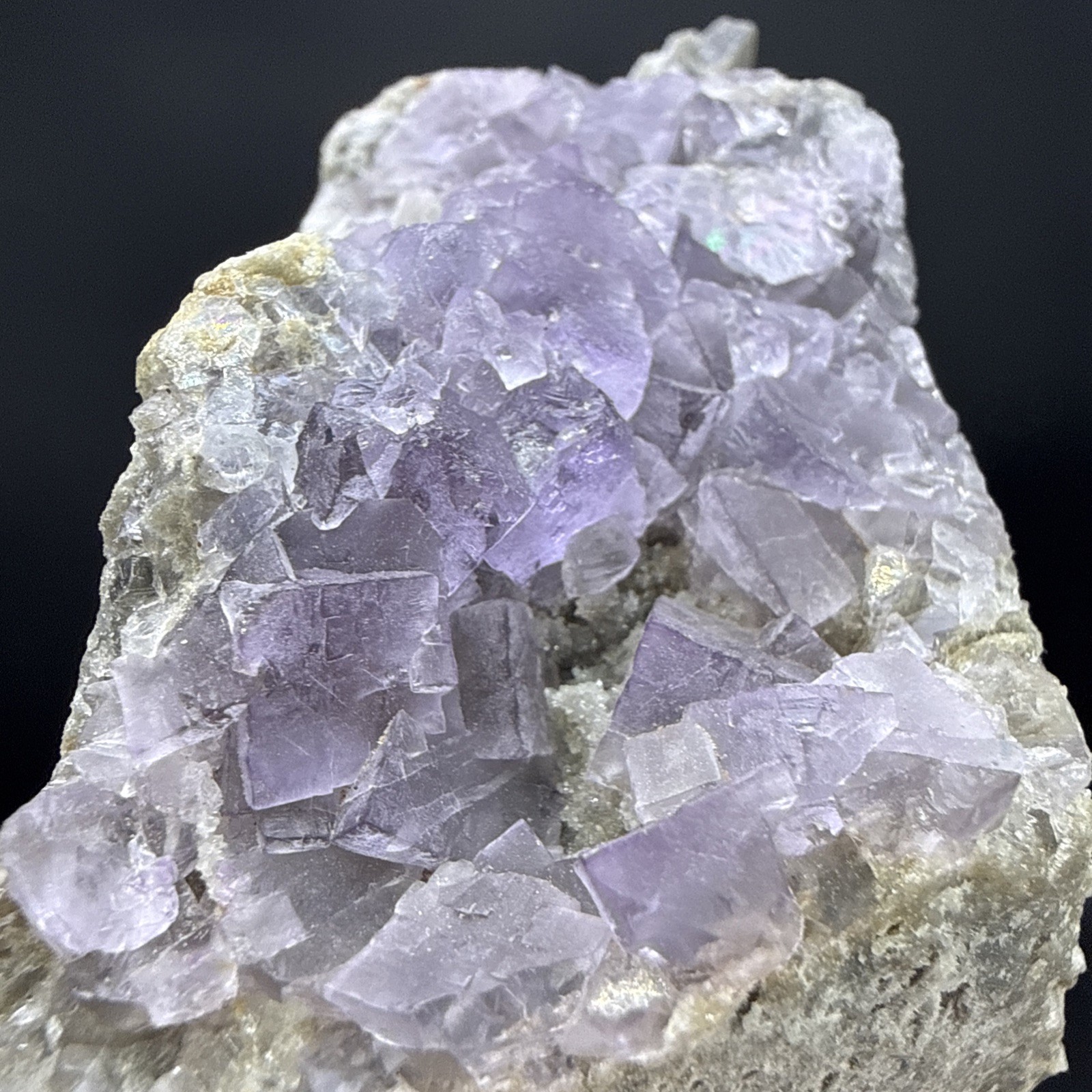 3/4Lb Natural Cubic Purple Fluorite On Matrix!👀Specimen,Collector,Minerals,UV!
