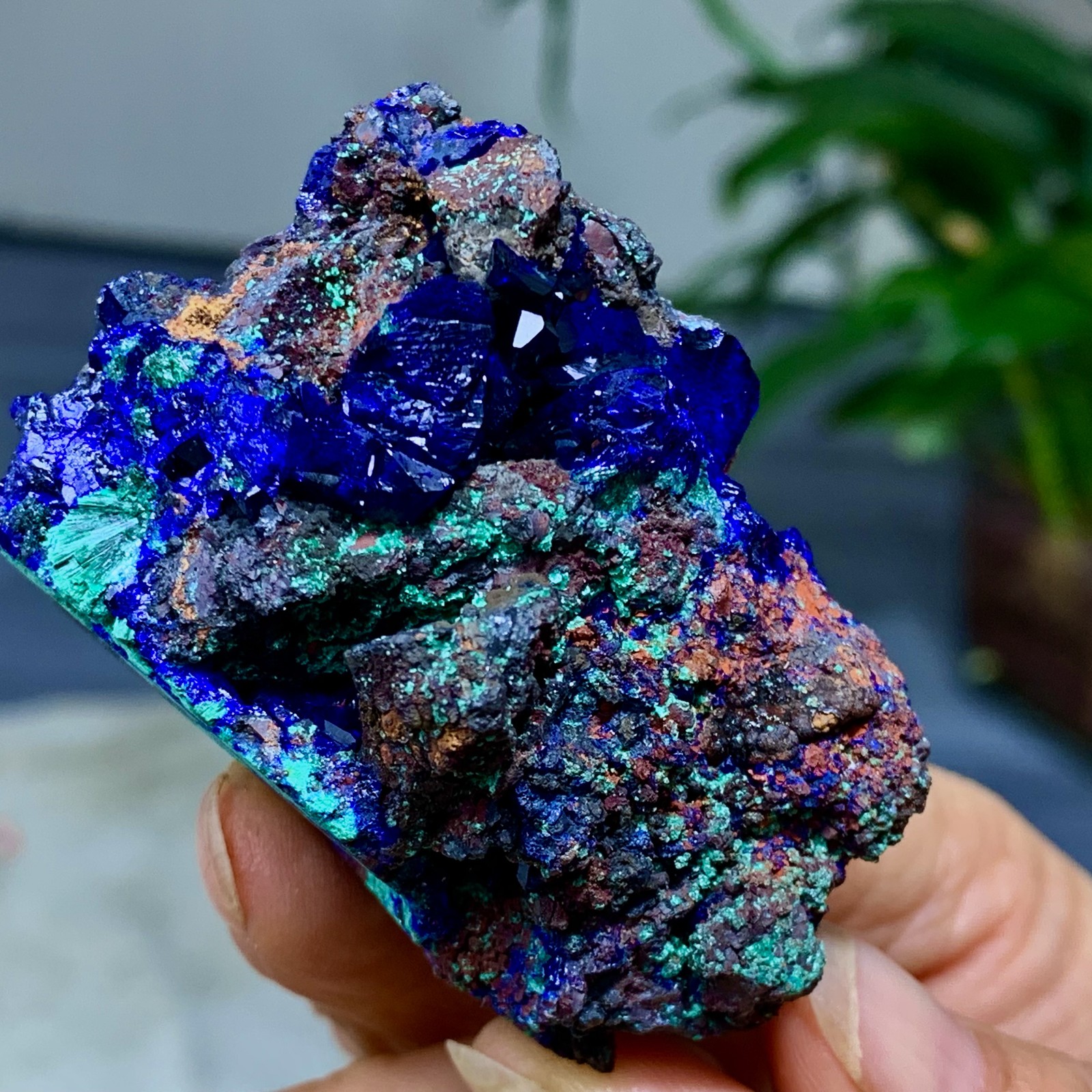 133G BEST NATURAL Azurite/Malachite crystal minerals specimens-/