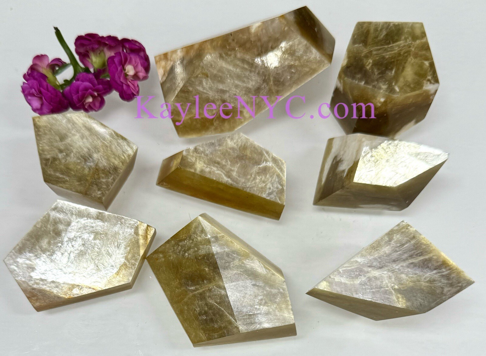 Wholesale Lot 1 Lb Natural Muscovite Golden Mica Lepidolite Freeform Slab