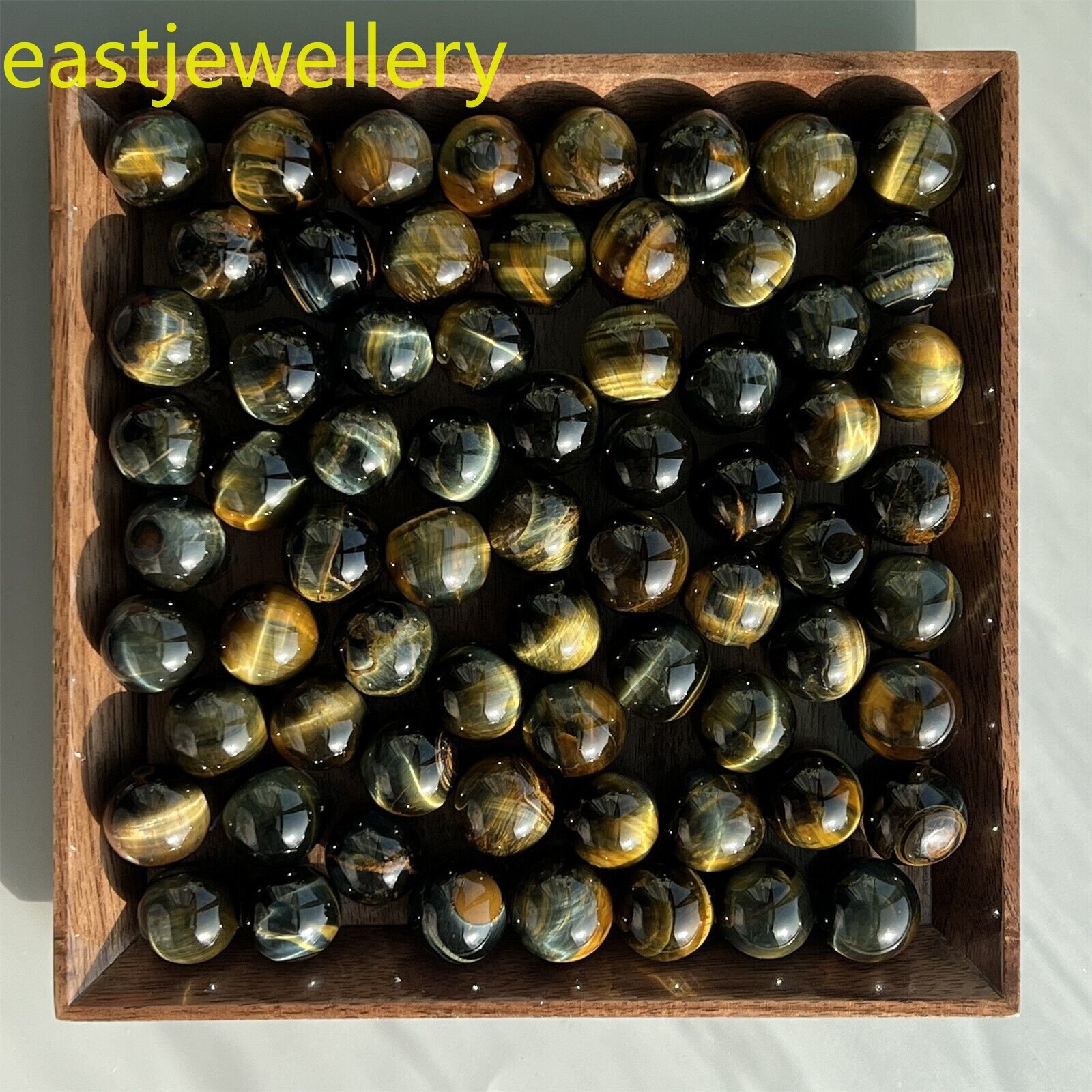 48x Wholesale natural blue Tiger’s Eye Jasper Sphere quartz crystal ball 15mm+