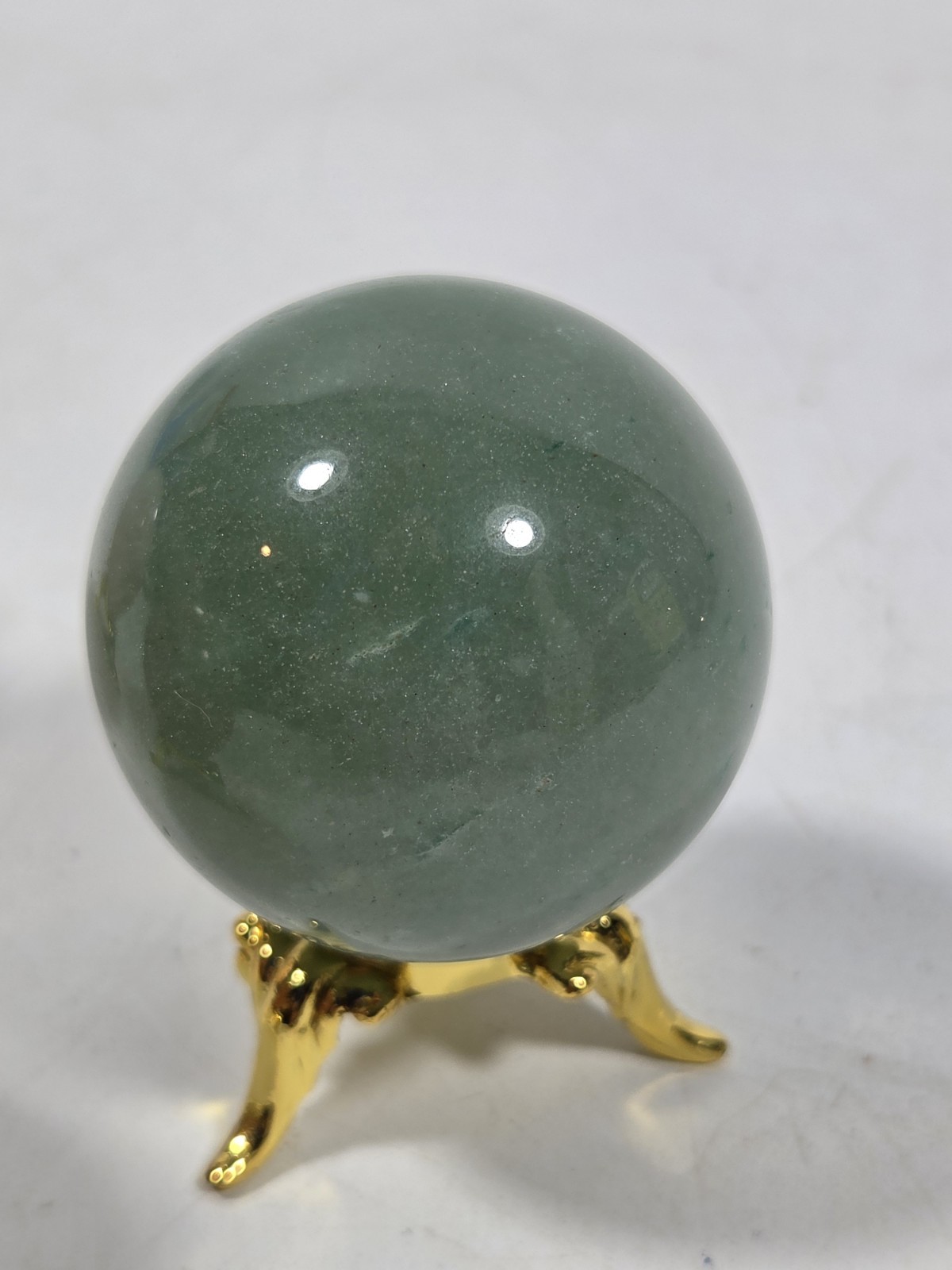 Small Polished Natural Stone Sphere Mixed Material Lot On Stands 1.6″