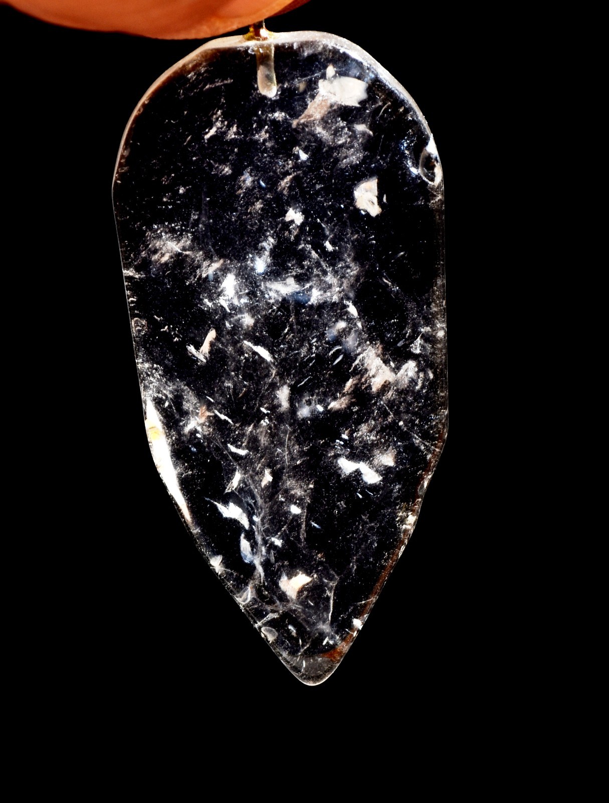 Satyaloka region quartz flat rainbow pendant synergy 12 crystal #1020