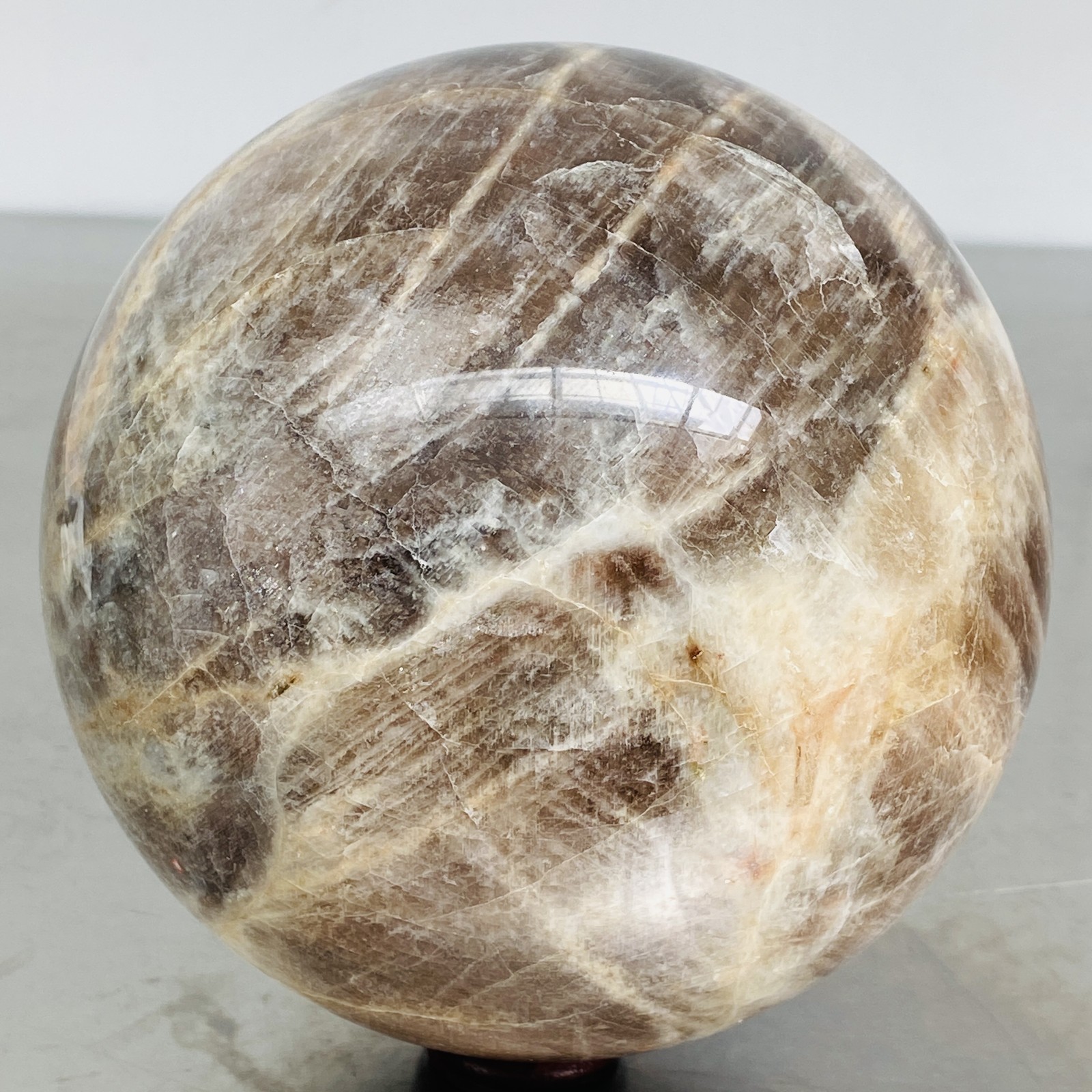 Natural Gray moonstone sphere quartz Crystal ball Healing 3860G (8.5LB)