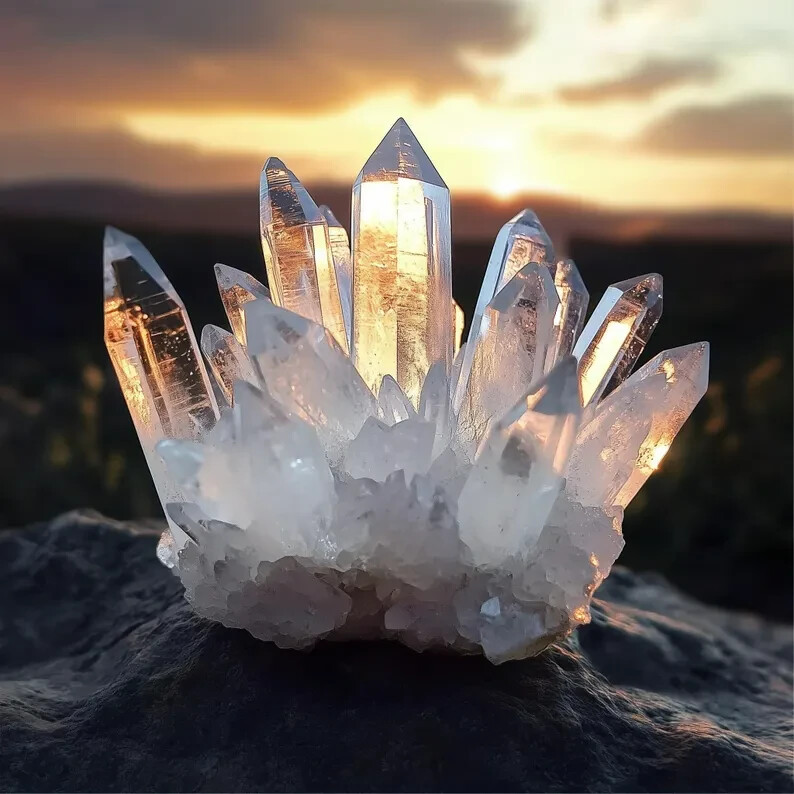 300g+ New Find Large Clear Quartz Phantom Cluster Titanium Geode Quartz Crystal