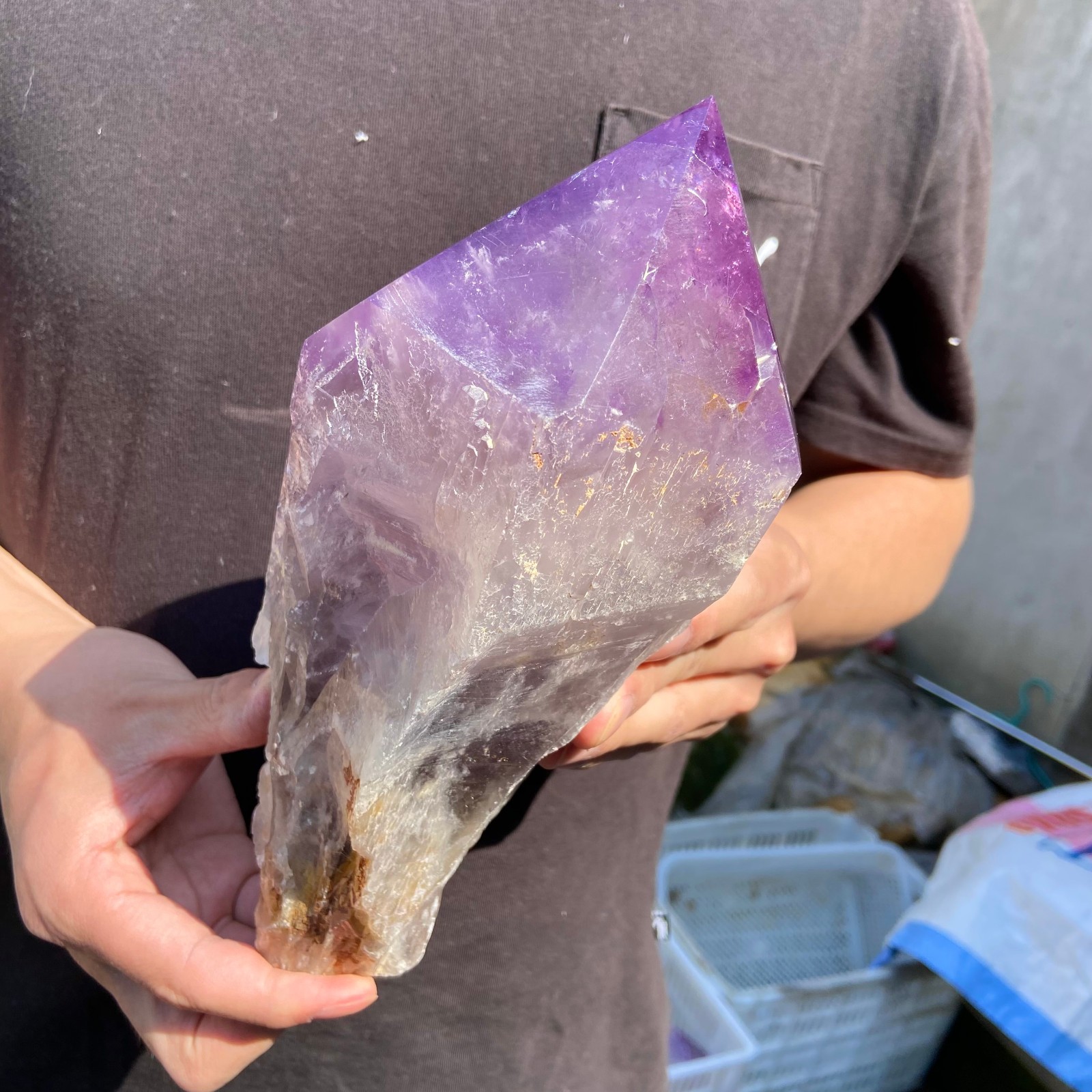 5.9lb Natural Amethyst Point quartz crystal polishing specimen Healing