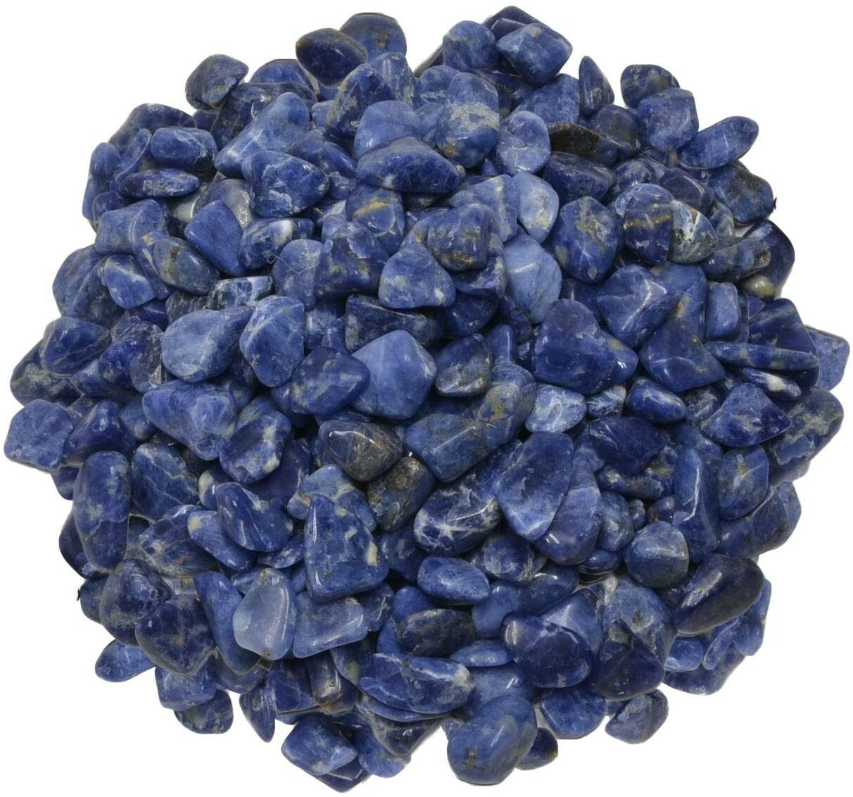 2 lb Sodalite Tumbled Stones – Grade 1 – XXSmall – Rocks Reiki Wicca Crafts