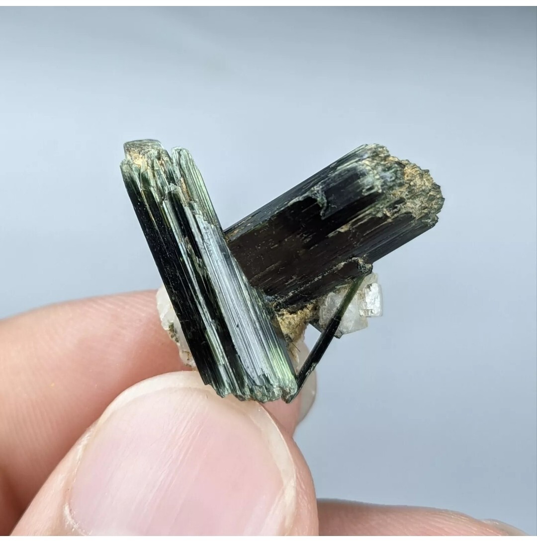 Natural Aegerine Multi-terminated Crystal Cluster From Zagi Mountains Kpk Pakis